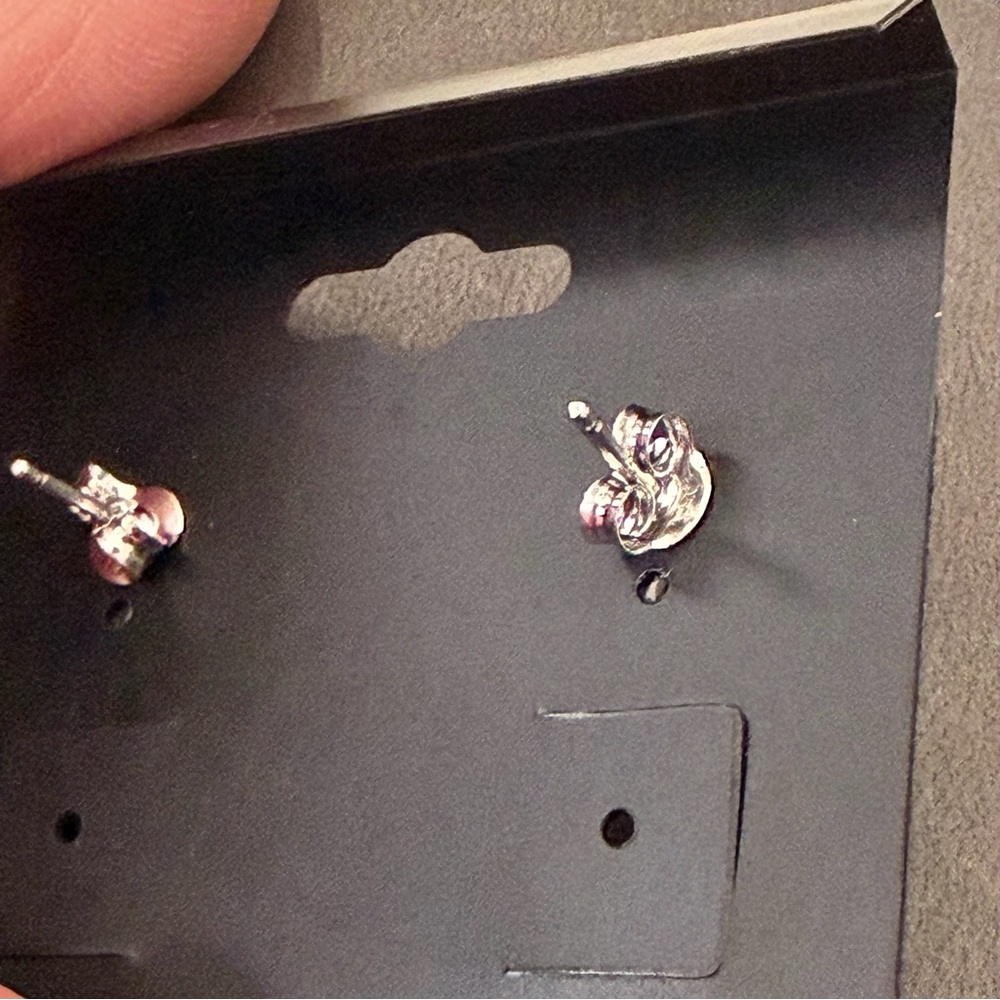 Ross-Simons SS Square Genuine Aquamarine and FWP  Dangle Earrings NEW! - Picture 4 of 4